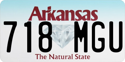 AR license plate 718MGU