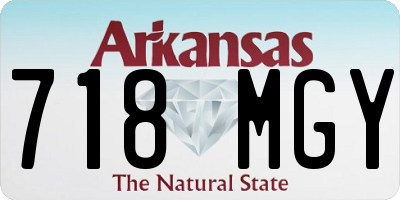 AR license plate 718MGY