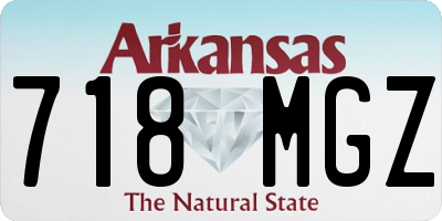 AR license plate 718MGZ