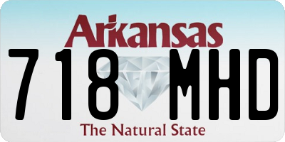 AR license plate 718MHD