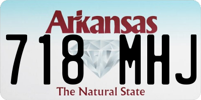AR license plate 718MHJ