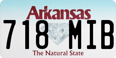 AR license plate 718MIB