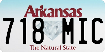 AR license plate 718MIC