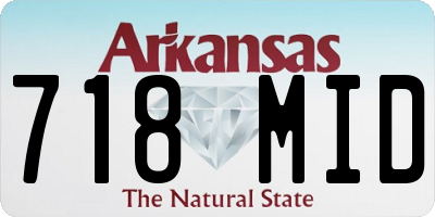 AR license plate 718MID
