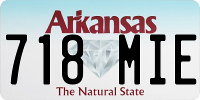 AR license plate 718MIE