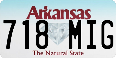 AR license plate 718MIG