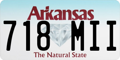 AR license plate 718MII