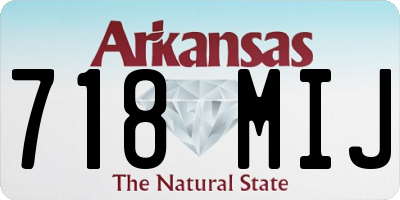 AR license plate 718MIJ