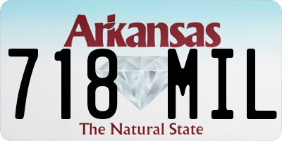 AR license plate 718MIL