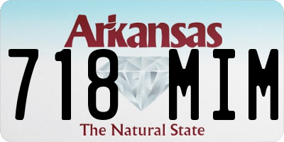 AR license plate 718MIM