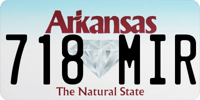 AR license plate 718MIR