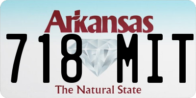 AR license plate 718MIT