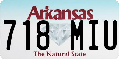AR license plate 718MIU