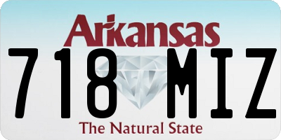 AR license plate 718MIZ