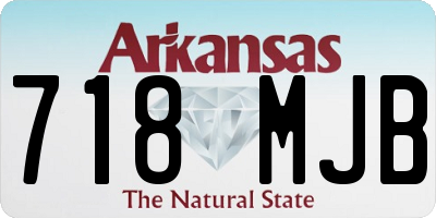 AR license plate 718MJB