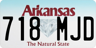 AR license plate 718MJD