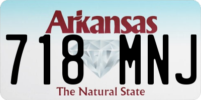AR license plate 718MNJ