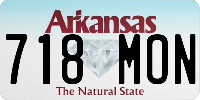 AR license plate 718MON