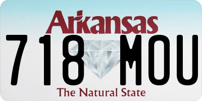 AR license plate 718MOU