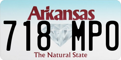 AR license plate 718MPO