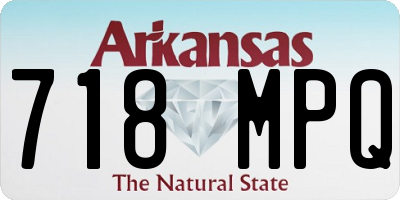 AR license plate 718MPQ