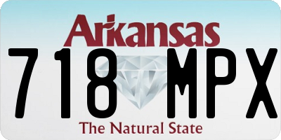 AR license plate 718MPX