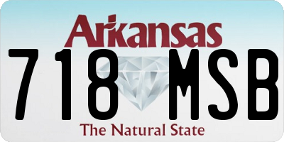 AR license plate 718MSB