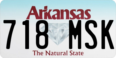AR license plate 718MSK