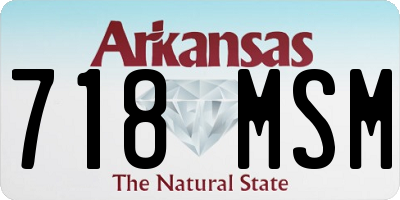 AR license plate 718MSM