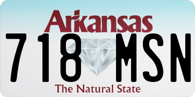 AR license plate 718MSN