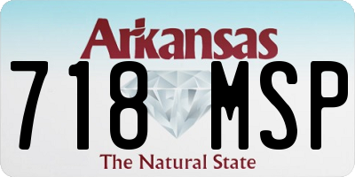 AR license plate 718MSP