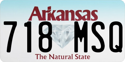 AR license plate 718MSQ