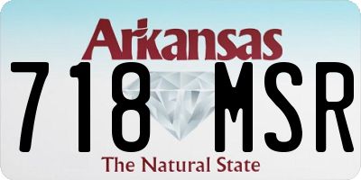 AR license plate 718MSR