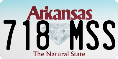 AR license plate 718MSS