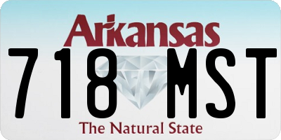 AR license plate 718MST