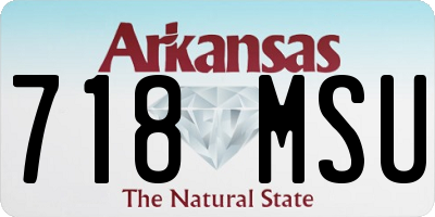 AR license plate 718MSU