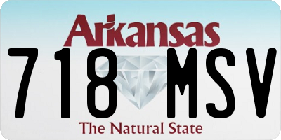 AR license plate 718MSV