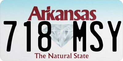 AR license plate 718MSY