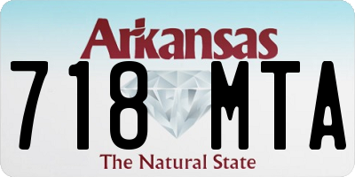AR license plate 718MTA