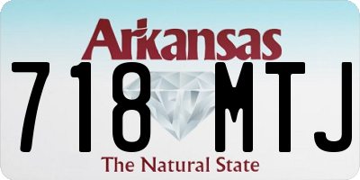 AR license plate 718MTJ