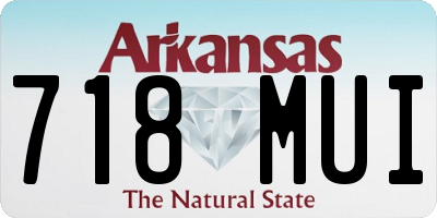 AR license plate 718MUI