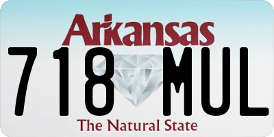 AR license plate 718MUL