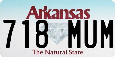 AR license plate 718MUM