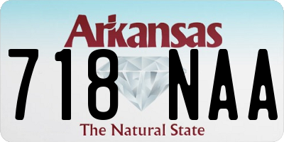AR license plate 718NAA
