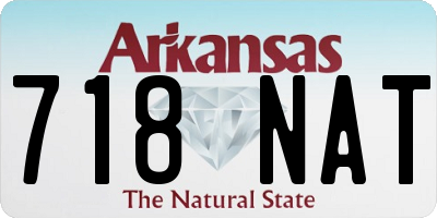 AR license plate 718NAT