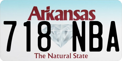 AR license plate 718NBA