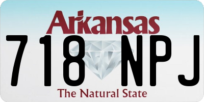 AR license plate 718NPJ