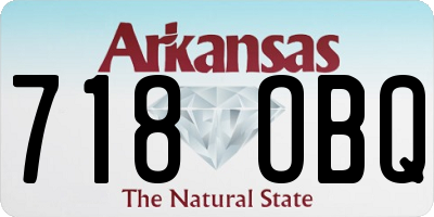AR license plate 718OBQ