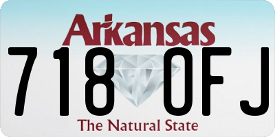 AR license plate 718OFJ