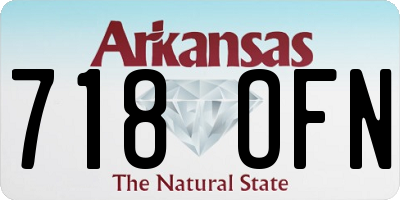 AR license plate 718OFN